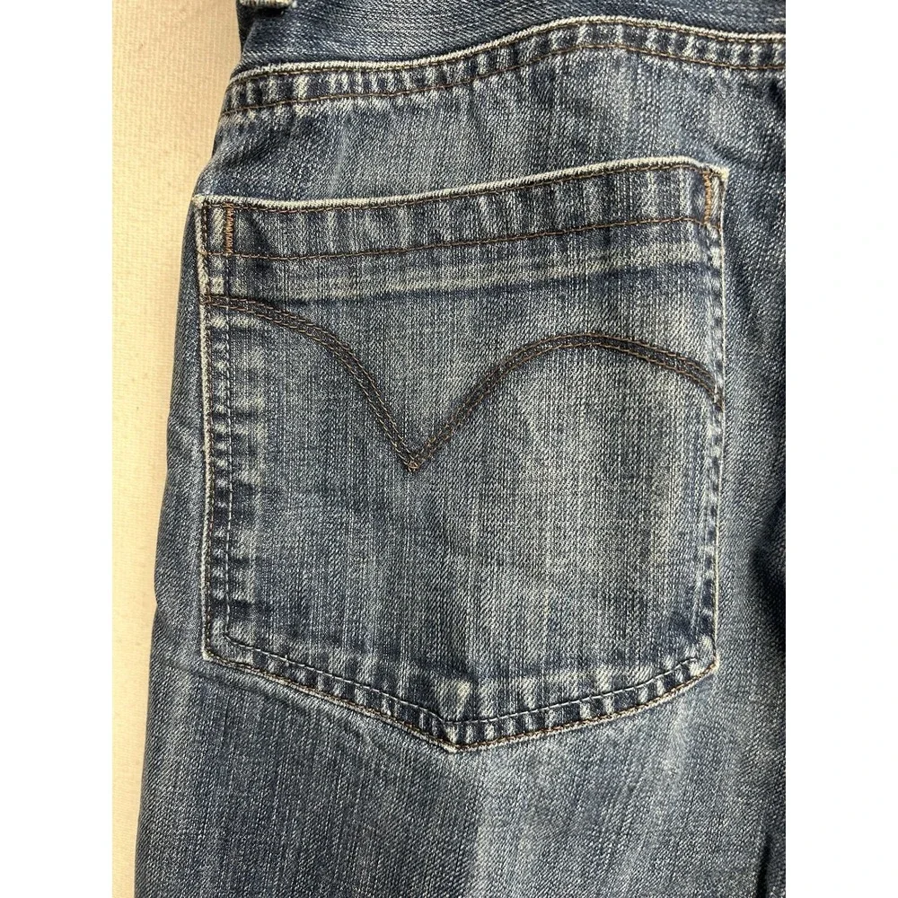 Y2K Levi's SilverTab True Boot Men's Blue Faded Distressed Denim Jeans 38x30